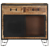 Sideboard 80x31x71 cm Solid Rough Mango Wood - Top-Down View