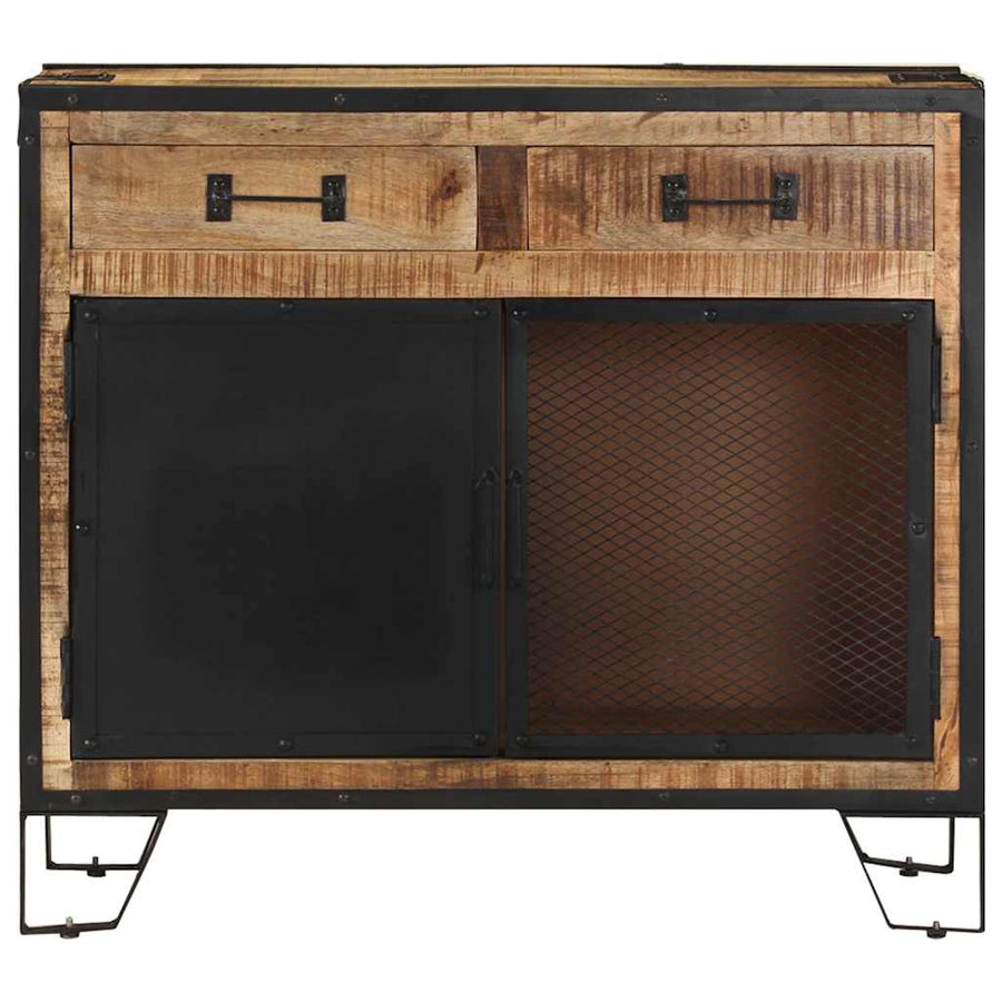 Sideboard 80x31x71 cm Solid Rough Mango Wood
