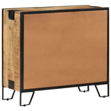 Sideboard 80x31x71 cm Solid Rough Mango Wood - 45-Degree Angle