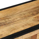Sideboard 80x31x71 cm Solid Rough Mango Wood - Low Angle