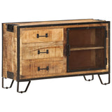 Sideboard 100x31x60 cm Solid Rough Mango Wood - Extra Image