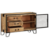 Sideboard 100x31x60 cm Solid Rough Mango Wood - Top-Down View