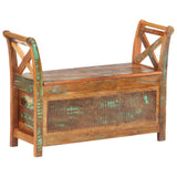 Hall Bench 103x33x72 cm Solid Reclaimed Wood - Low Angle
