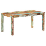 Dining Table Solid Reclaimed Wood 160x80x76 cm - Low Angle