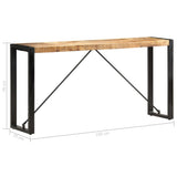Console Table 150x35x76 cm Solid Mango Wood - 45-Degree Angle