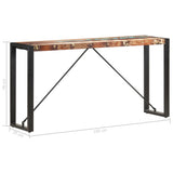 Console Table 150x35x76 cm Solid Reclaimed Wood - 45-Degree Angle