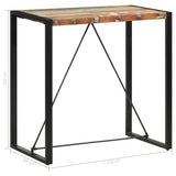 Bar Table 110x60x110 cm Solid Reclaimed Wood - 45-Degree Angle