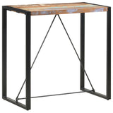 Bar Table 110x60x110 cm Solid Reclaimed Wood - Rear View
