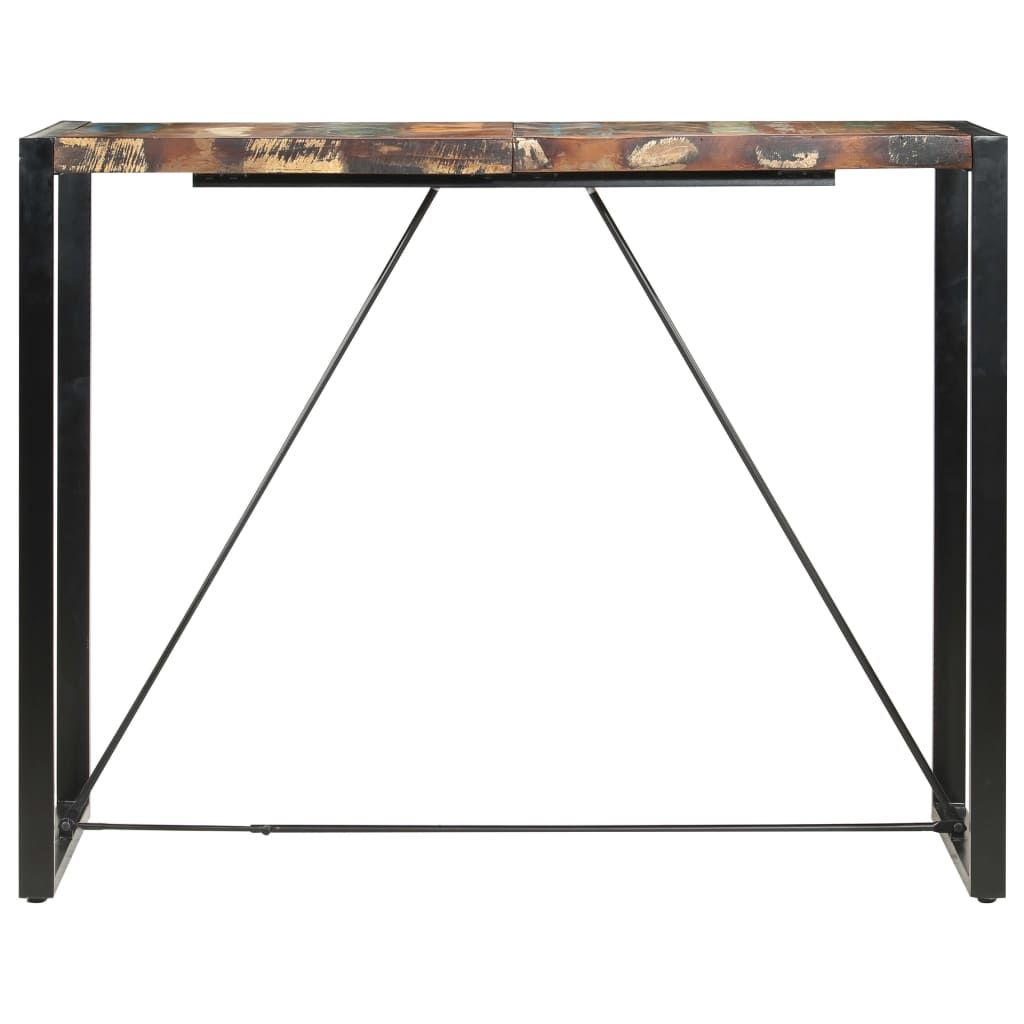 Bar Table 140x70x110 cm Solid Reclaimed Wood