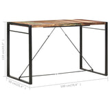 Bar Table 180x90x110 cm Solid Reclaimed Wood - 45-Degree Angle