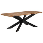 Dining Table 180x90x76 cm Solid Rough Mango Wood