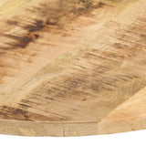 Table Top Solid Mango Wood Round 15-16 mm 50 cm - Front View