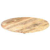 Table Top Solid Mango Wood Round 15-16 mm 50 cm - Close-Up Angle