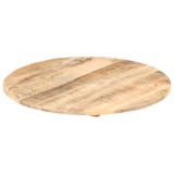 Table Top Solid Mango Wood Round 15-16 mm 70 cm - Top-Down View