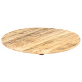 Table Top Solid Mango Wood Round 15-16 mm 70 cm - Rear View