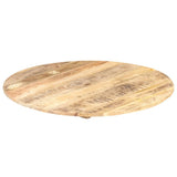 Table Top Solid Mango Wood Round 15-16 mm 80 cm - Close-Up Angle