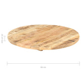 Table Top Solid Mango Wood Round 25-27 mm 60 cm