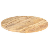 Table Top Solid Mango Wood Round 25-27 mm 60 cm - Close-Up Angle