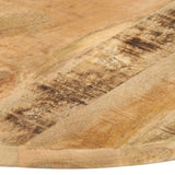 Table Top Solid Mango Wood Round 25-27 mm 70 cm - Front View