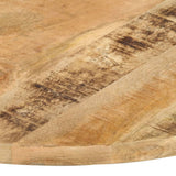 Table Top Solid Mango Wood Round 25-27 mm 80 cm - Front View