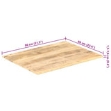 Table Top Solid Wood Mango 15-16 mm 80x60 cm