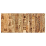 Table Top Solid Mango Wood 15-16 mm 140x60 cm - Close-Up Angle