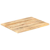 Table Top Solid Wood Mango 25-27 mm 80x60 cm - Top-Down View