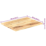 Table Top Solid Wood Mango 25-27 mm 90x60 cm - Extra Image