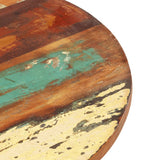 Round Table Top 50 cm 15-16 mm Solid Reclaimed Wood - Top-Down View