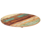 Round Table Top 50 cm 15-16 mm Solid Reclaimed Wood - Close-Up Angle