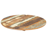 Round Table Top 50 cm 15-16 mm Solid Reclaimed Wood - Low Angle