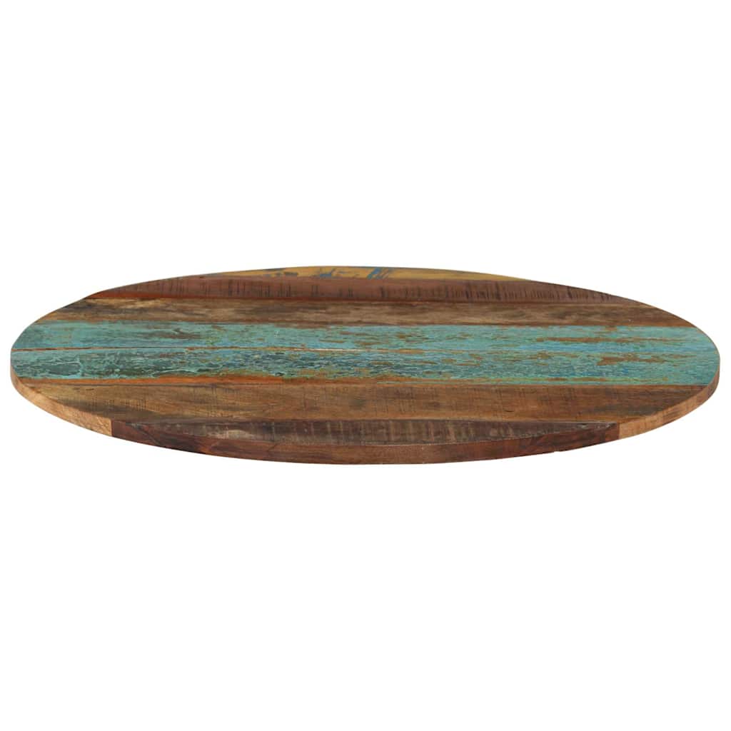 Round Table Top 60 cm 15-16 mm Solid Reclaimed Wood