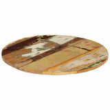 Round Table Top 60 cm 15-16 mm Solid Reclaimed Wood - Low Angle