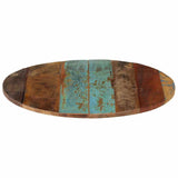 Round Table Top 60 cm 15-16 mm Solid Reclaimed Wood - Side View