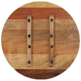 Round Table Top 60 cm 15-16 mm Solid Reclaimed Wood - Top-Down View
