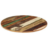 Round Table Top 60 cm 15-16 mm Solid Reclaimed Wood - Rear View