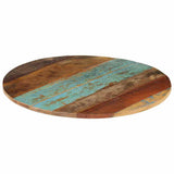 Round Table Top 60 cm 15-16 mm Solid Reclaimed Wood - Close-Up Angle
