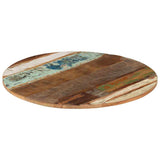 Round Table Top 70 cm 15-16 mm Solid Reclaimed Wood - Low Angle