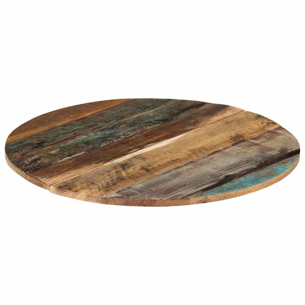Round Table Top 70 cm 15-16 mm Solid Reclaimed Wood