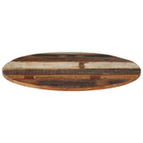 Round Table Top 70 cm 15-16 mm Solid Reclaimed Wood - Side View