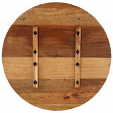 Round Table Top 70 cm 15-16 mm Solid Reclaimed Wood - Top-Down View