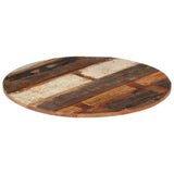 Round Table Top 70 cm 15-16 mm Solid Reclaimed Wood - 45-Degree Angle