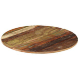 Round Table Top 70 cm 15-16 mm Solid Reclaimed Wood - Rear View
