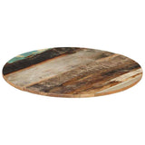 Round Table Top 70 cm 15-16 mm Solid Reclaimed Wood - Close-Up Angle