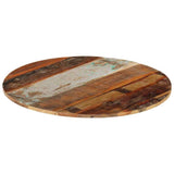 Round Table Top 80 cm 15-16 mm Solid Reclaimed Wood