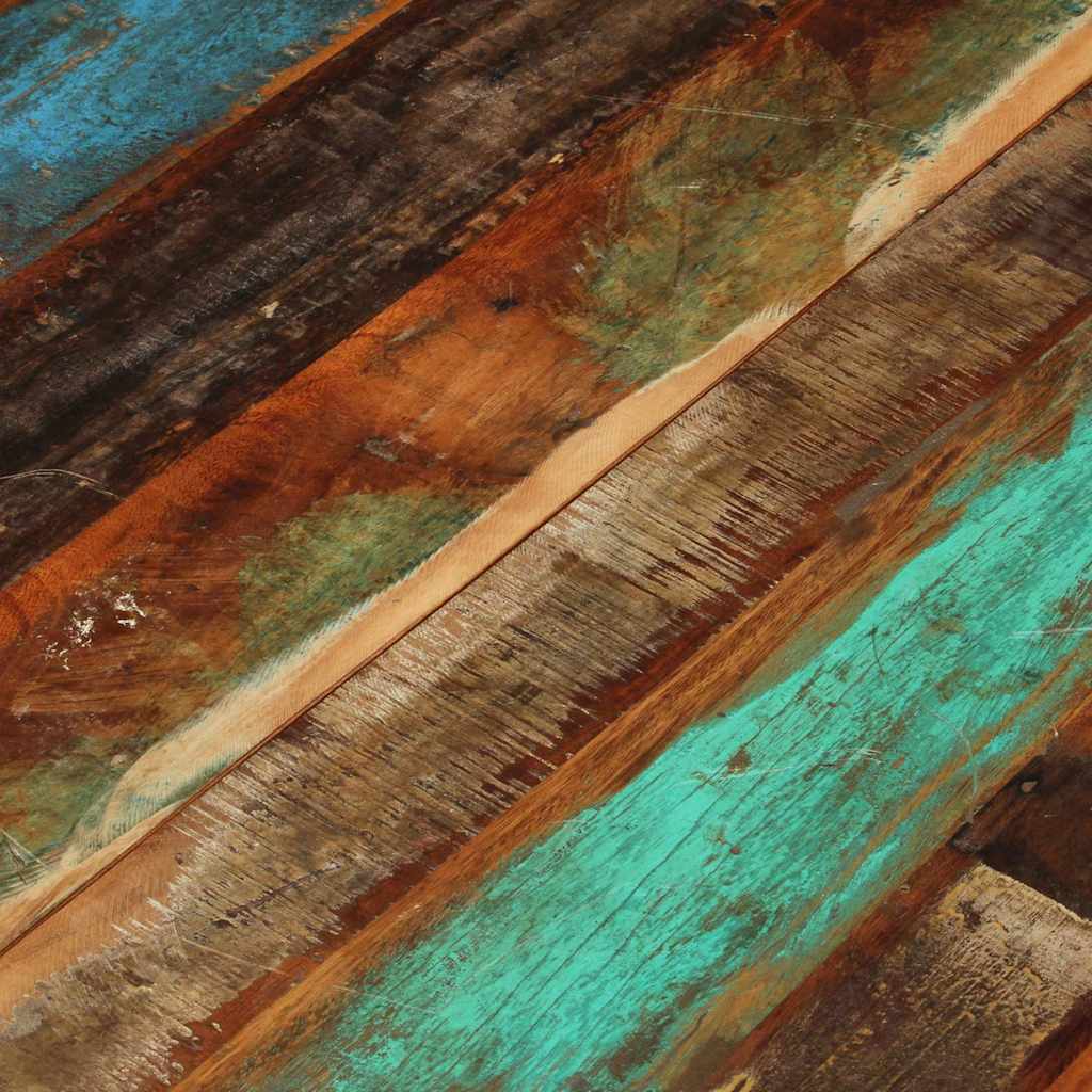 Round Table Top 80 cm 15-16 mm Solid Reclaimed Wood