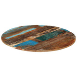 Round Table Top 80 cm 15-16 mm Solid Reclaimed Wood - Side View