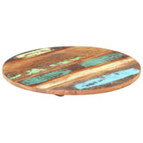 Round Table Top 50 cm 25-27 mm Solid Reclaimed Wood - Low Angle