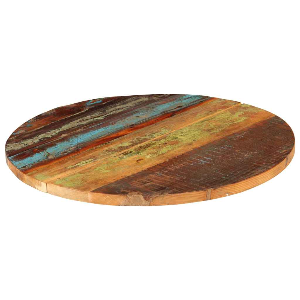 Round Table Top 60 cm 25-27 mm Solid Reclaimed Wood