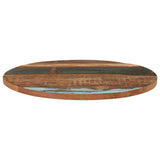 Round Table Top 70 cm 25-27 mm Solid Reclaimed Wood - Front View